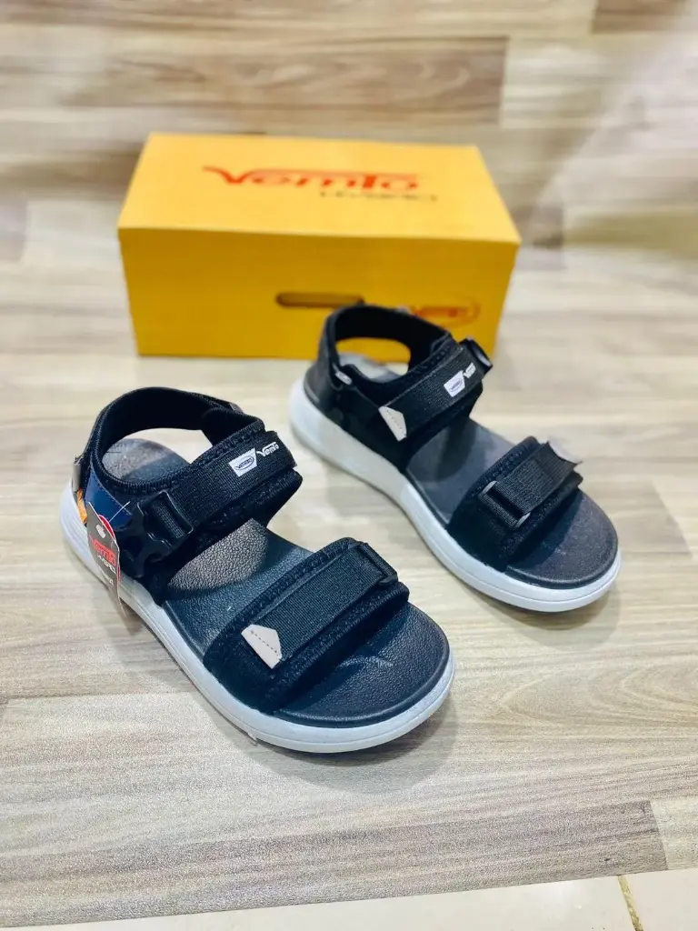 Men's Casual Fabric Sandals - 1 Pcs in Classic Black (39)