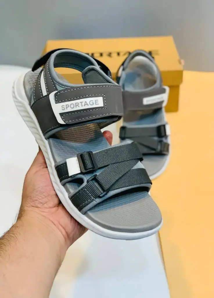 Men's Rexine Fancy Sandals Sportage Grey (39)