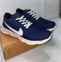 Men's Fabric Running Sneakers, Blue